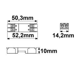 Durchgangs-Steckverbinder 2-polig 05-25mm² max....