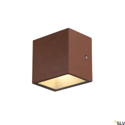 SLV SITRA S LED Outdoor Wandaufbauleuchte rost farbend CCT switch 3000K 4000K 620lm EEK D [A-G]