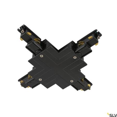 SLV X-Verbinder für S-TRACK 3-Phasen-Einbauschiene schwarz DALI