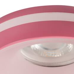 Kanlux Einbaustrahler mit Lichtring Downlight ELICEO tief 68mm pink pastell