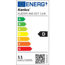 Kanlux 11W Led Leuchtmittel XLEDIM A60 E27 warmweiß 2700K 1521lm dimmbar EEK D [A-G]