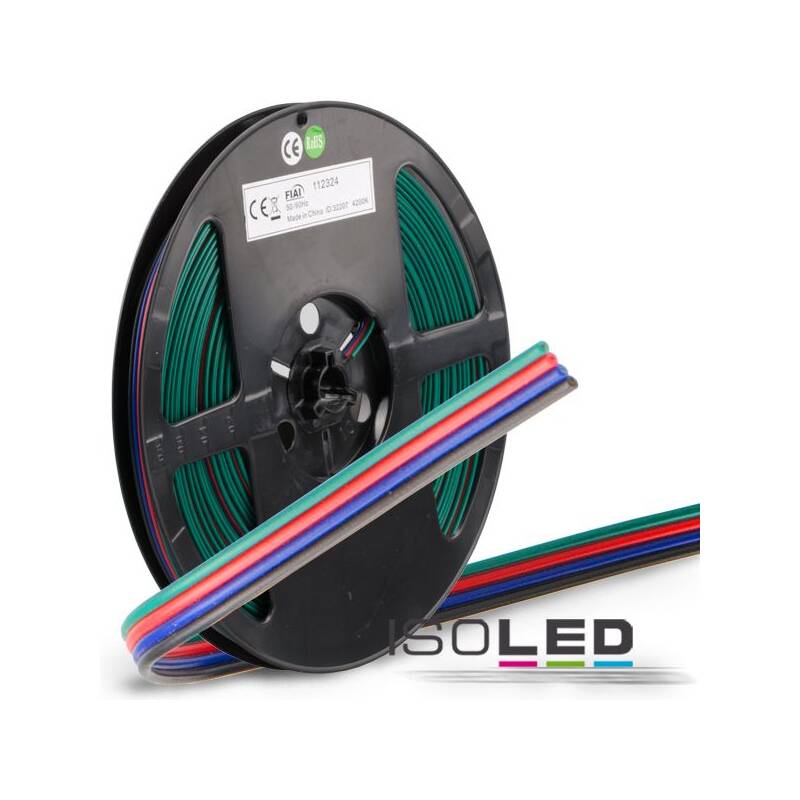 10m RGB Kabel 4-polig 4x0,5mm 12V DC 24V DC, 15,20 €