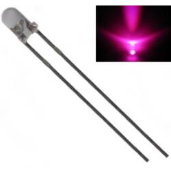 50 Stück - LED pink 3mm 1000mcd ultrahell