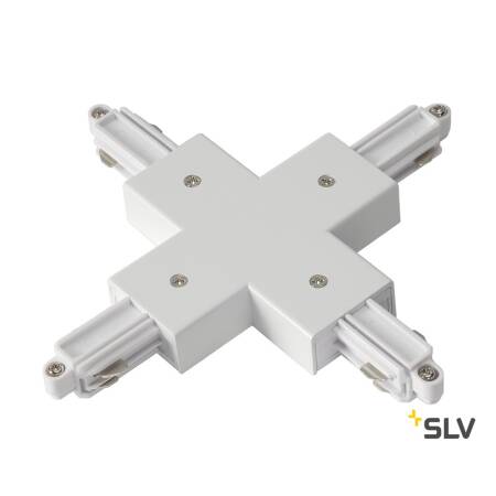 X-Verbinder SLV 1 Phasen Aufbauschienen Kreuzverbinder weiß