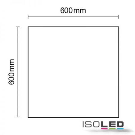 Rahmenloses LED Panel 50W 3900lm warmw 60x60 Netzteil 1-10V dimmbar EEK E [A-G]
