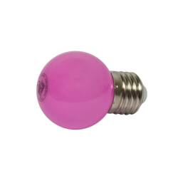 1W LED mini Tropfenlampe G45 pink E27 45mm für...