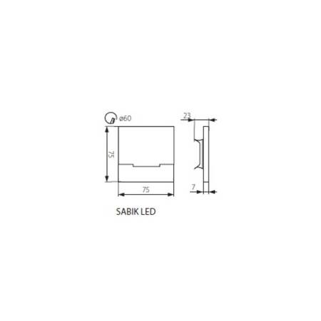 LED Stufenleuchte SABIK warmweiß 1,3W 13lm inkl. Netzteil - Edelstahl
