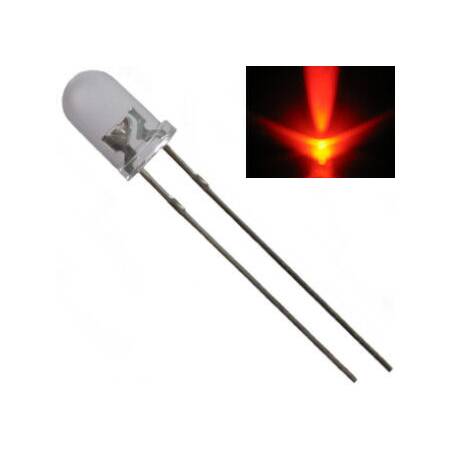 50 Stück - LED rot 5mm 14000mcd ultrahell 20°