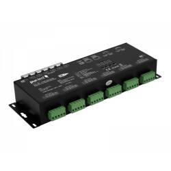 LED DMX Converter Decoder 24x4A 6x4-Kanal 12-24V DC...