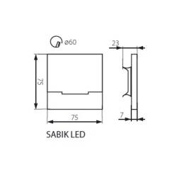 LED Stufenleuchte SABIK kaltweiß 0,8W 15lm 12V DC