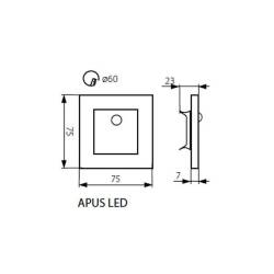 LED Treppenlicht APUS warmweiß 0,8W 13lm 12V DC inklusive PIR Sensor