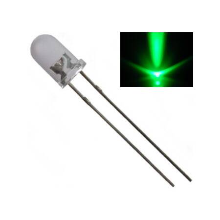 50 Stück - LED grün 5mm 40000mcd ultrahell 20°