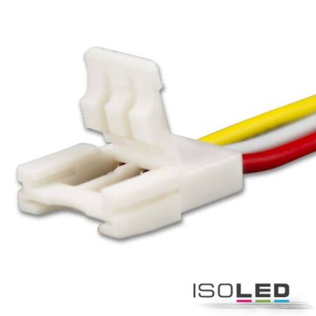 Flexband Slim Clip Anschlusskabel 3-polig dualweiß Breite 10mm mit 200mm Kabel