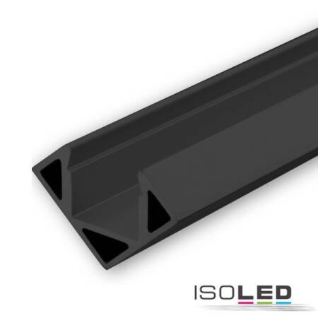LED Eckprofil CORNER11 Aluminium schwarz eloxiert RAL 9005 200cm
