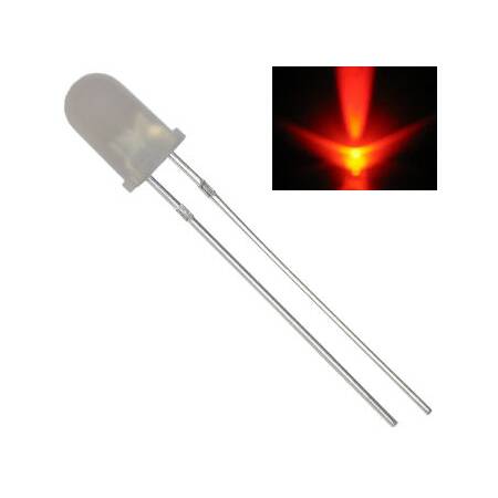 50 Stück - LED diffus rot 5mm 8000mcd ultrahell 30°