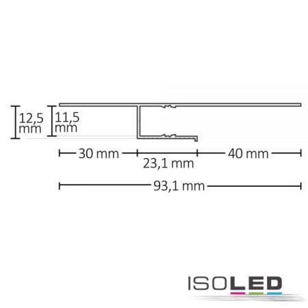 LED Trockenbauprofil Schattenfuge 40 200cm