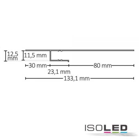 LED Trockenbauprofil Schattenfuge 80 200cm