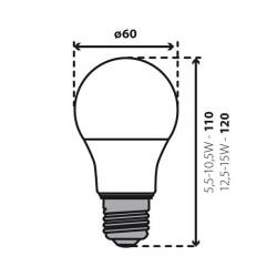 LED Leuchtmittel A60 E27 dimmbar IQ-LEDDim 4000K 5,5W neutralweiß EEK F [A-G]