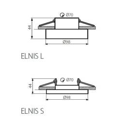 Einbaurahmen ELNIS Ø98mm Einbau-Downlight für GU10 oder GU5.3 - verschiedene Ausführungen