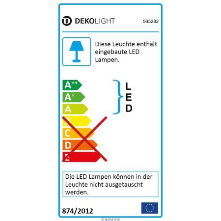 Deko-Light LED Deckeneinbauleuchte COB 68 eckig silberfarben 350mA 6W warmweiß 580lm IP20 EEK E [A-G]