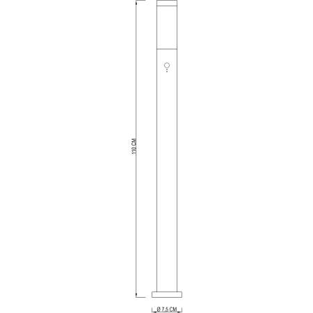 Stehleuchte 110cm Deko-Light NOVA MOTION 1x E27 inkl. Bewegungssensor + Dämmerungsschalter