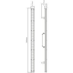 Deko-Light Wallwasher Caph 1000mm symmetrisch grau 34,5W warmweiß 3000lm IP65 EEK G [A-G]